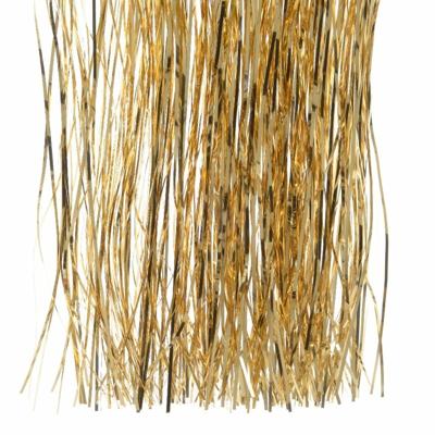 Decoris kerstboom folie slieren - 1x zakje - tinsel - goud - 50 cm - kerstboomversiering