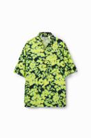 Resort shirt met bloemen - BLACK - XL