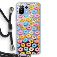 Pink donuts: Xiaomi Mi 11 Lite Transparant Hoesje met koord