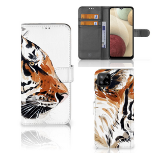 Hoesje Samsung Galaxy A12 Watercolor Tiger