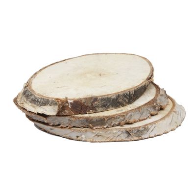 21x stuks houten decoratie boomschijven/boomschijfjes 21-25 cm
