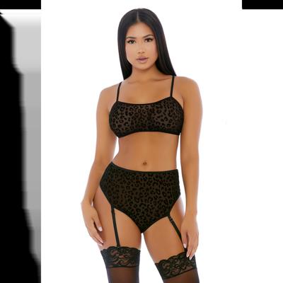 Forplay Lustful Leopard - Cami Lingerie Set - S