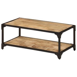 vidaXL Salontafel 90x45x35 cm massief ruw mangohout