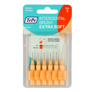 TePe Interdentale Ragers Extra Soft 0.45 mm oranje - 6 stuks