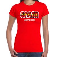 Rood t-shirt Spain / Spanje supporter EK/ WK voor dames