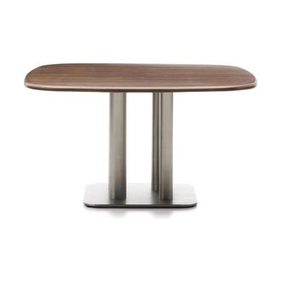 Kave Home Melvar eettafel 121x121 cm fineer walnoot Kave Home Melvar eettafel 121x121 cm fineer walnoot