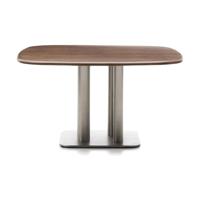 Kave Home Melvar eettafel 121x121 cm fineer walnoot Kave Home Melvar eettafel 121x121 cm fineer walnoot