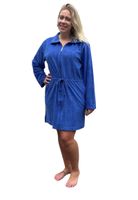 Zomer badjas met rits - kobaltblauw-xl