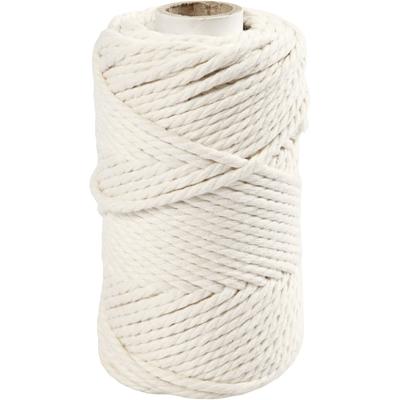 Creativ Company Macramé koord, l: 55 m, d 4 mm, off-white, 330 gr/ 1 rol