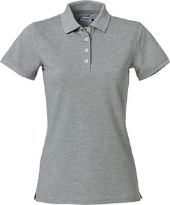 Clique 028261 Heavy Premium Polo Ladies - Grijsmelange - L