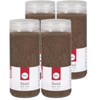 Hobby Fijn decoratie zand korrels - 5x pakjes - bruin - 475 ml - zandkorrels - knutselmateriaal