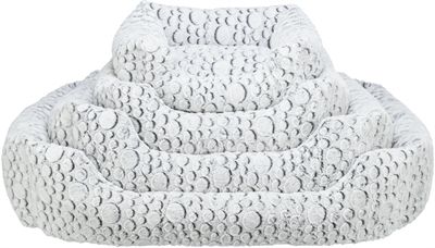 Trixie hondenmand mila hoekig pluche wit / grijs 100x70 cm