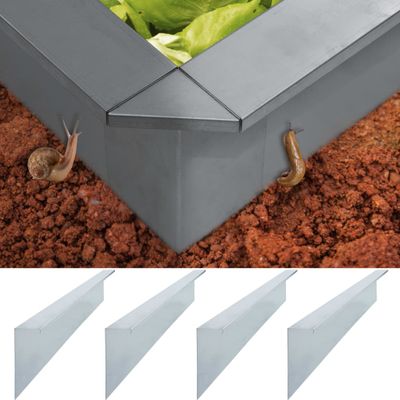 vidaXL Slakkenhek 4 st 170x7x25 cm 0,7 mm gegalvaniseerd staal