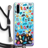 Kleurrijke katten: Huawei P30 Transparant Hoesje met koord