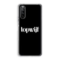 Topwijf Zwart: Sony Xperia 10 III Transparant Hoesje