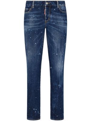 DSQUARED2 jean à effet taches de peinture - Bleu