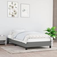 Bedframe zonder matras 90x200 cm stof donkergrijs