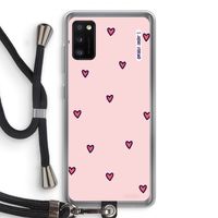 Hartjes: Samsung Galaxy A41 Transparant Hoesje met koord