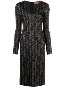 Missoni robe mi-longue à motif de chevrons - Noir