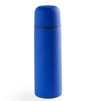 RVS thermosfles/isoleerkan 500 ml blauw - thumbnail