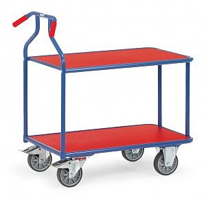 Fetra Hauptartikel 3601 Tafelwagen Staal Poedercoating Laadvermogen (max.): 400 kg Blauw, Rood