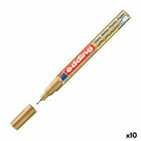 Permanente markeerstift Edding 780 Gouden (10 Stuks)