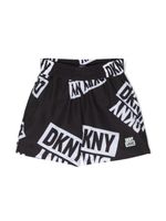 Dkny Kids short de bain à logo imprimé - Noir