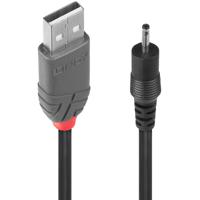 LINDY USB-kabel USB 2.0 USB-A stekker, DC-stekker 2,5 mm 1.50 m Zwart 70265