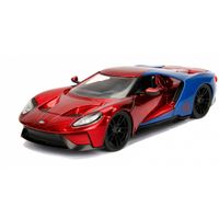 JADA auto Marvel Spider-Man 2017 Ford GT 1:24 die-cast rood - thumbnail