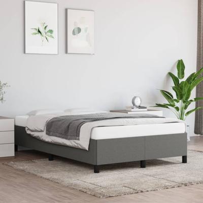 Bedframe zonder matras 120x200 cm stof donkergrijs