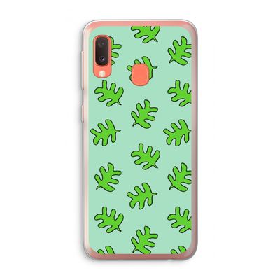 Groene blaadjes: Samsung Galaxy A20e Transparant Hoesje