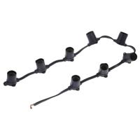 E27 lamphouder 8 hoofden opknoping draad kroonluchter lamp houder lamp basis voedingskabel kabel lengte: 1M (zwart)