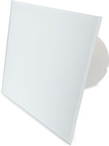 Pro-design Badkamer/toilet Ventilator - Standaard (kw100) - Ø100mm - Vlak Glas - Mat Wit