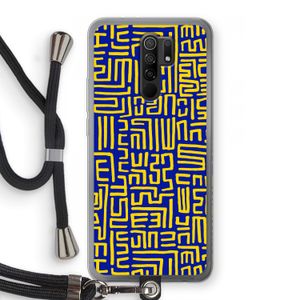 Majorelle Blue Print: Xiaomi Redmi 9 Transparant Hoesje met koord