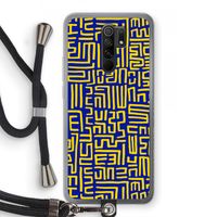 Majorelle Blue Print: Xiaomi Redmi 9 Transparant Hoesje met koord
