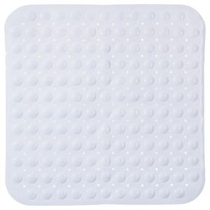 Anti-slip badkamer douche/bad mat wit 54 x 54 cm vierkant