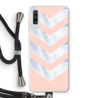 Marmeren pijlen: Samsung Galaxy A70 Transparant Hoesje met koord