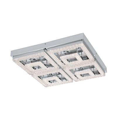 Eglo Led plafondlampFradelo 48w - 3000K - 52cm chroom met kristal - 95661