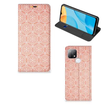 OPPO A15 | Hoesje met Magneet | Pattern Orange