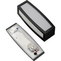 SLV Meridian 230084 Buitenlamp met bewegingsmelder (wand) Spaarlamp, LED E27 20 W Zilver-grijs