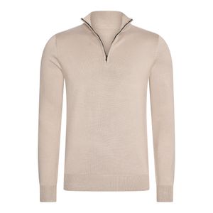 Half Zip Trui Plaza Taupe