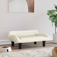 VidaXL Hondenmand 70x40x24 cm fluweel crèmekleurig