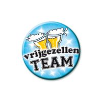 Blauwe vrijgezellenfeest button voor heren