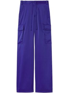 Proenza Schouler White Label pantalon cargo à lien de resserrage - Bleu