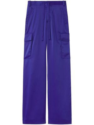 Proenza Schouler White Label pantalon cargo à lien de resserrage - Bleu