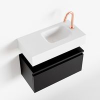 Toiletmeubel Mondiaz Andor | 60 cm | Meubelkleur Urban | Lex vrijhangend wastafel Talc Rechts | 1 kraangat