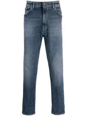 DONDUP jean droit à patch logo - Bleu