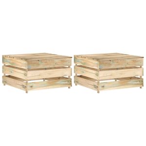 Tuintafels 2 st pallet gempregneerd grenenhout