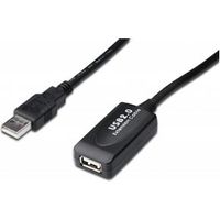 Digitus USB 2.0 25m USB-kabel USB A Zwart - thumbnail