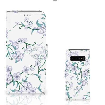 Samsung Galaxy S10 Plus Uniek Hoesje Blossom White | Portemonnee hoesje